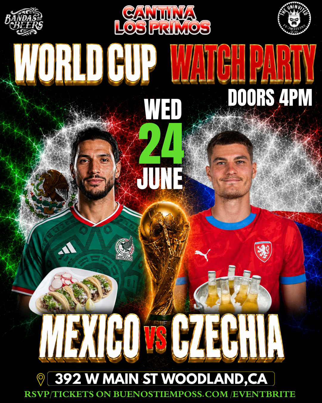 MEXICO WATCH PARTY @CANTINA LOS PRIMOS