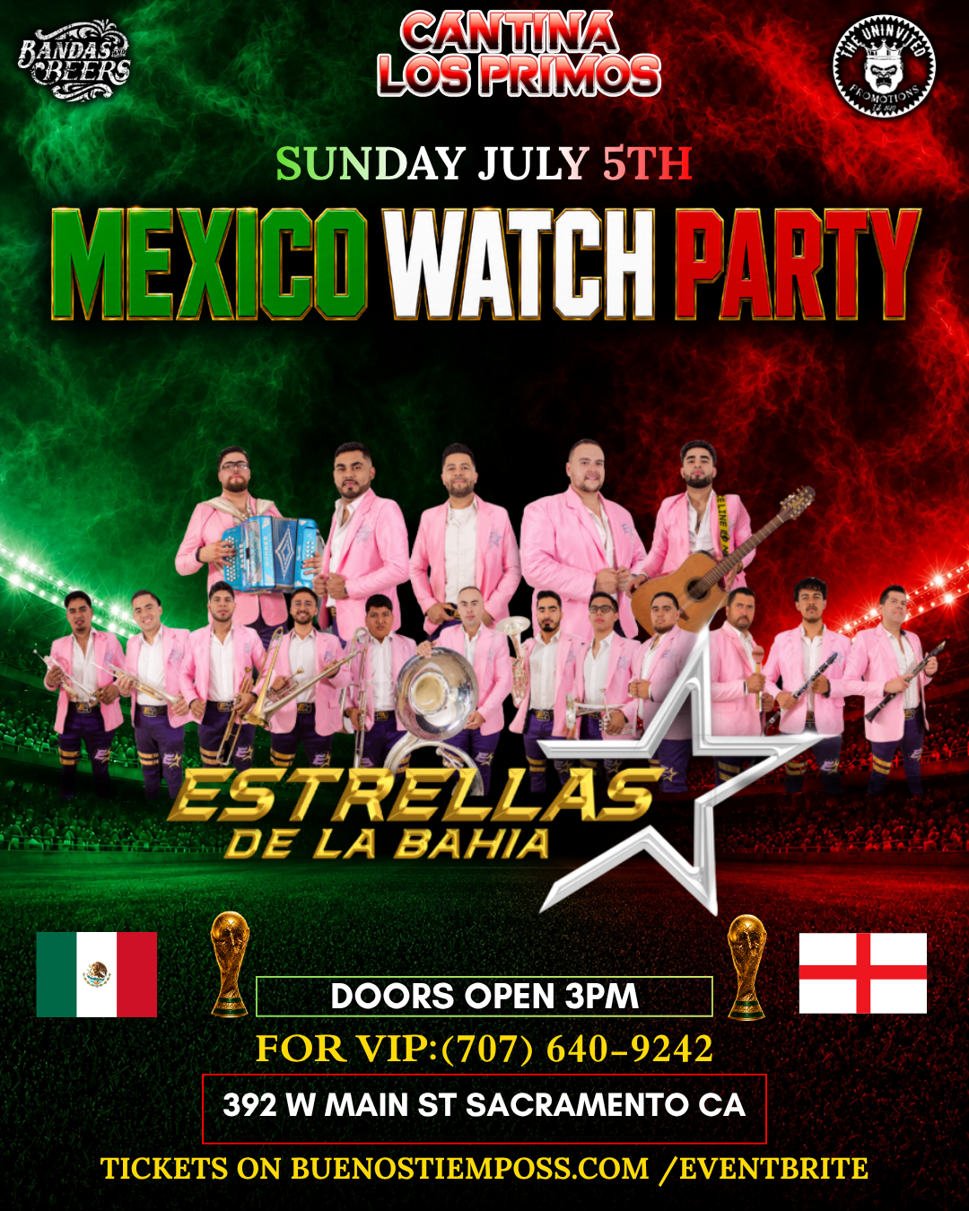 MEXICO WATCH PARTY @CATINA LOS PRIMOS(WOODLAND,CA)